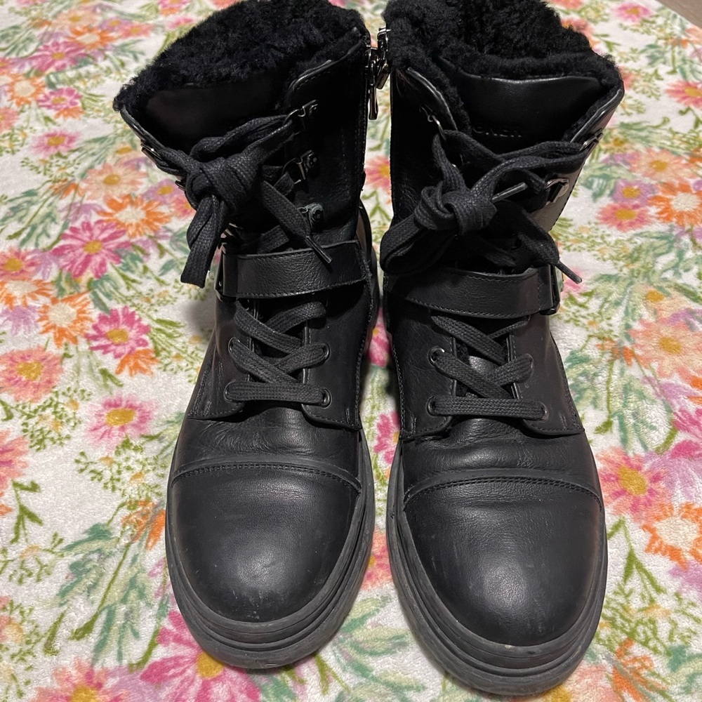 Bogner Black Women's Lace-Up Boots Very Good Condition